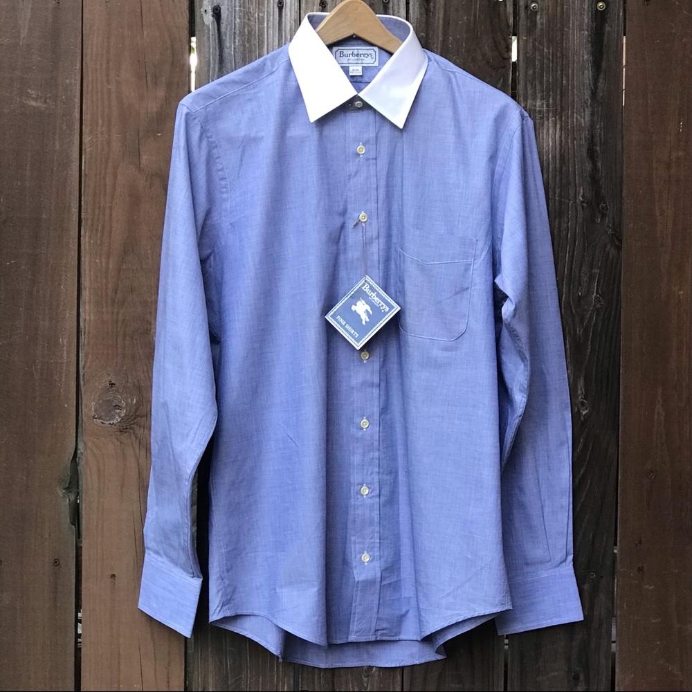 NWT VINTAGE BURBERRY LONDON BUTTON DOWN  16 - 35